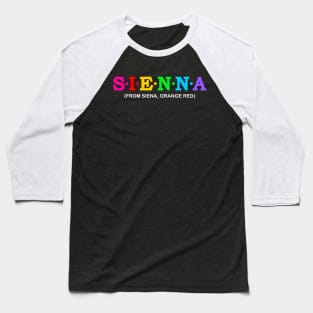 Sienna - From Siena, Orange Red. Baseball T-Shirt